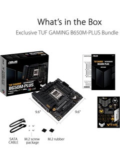 ASUS TUF GAMING B650M-PLUS Micro-ATX AMD Motherboard, AM5 Socket, AMD B650 Chipset, 4x 2-Channel DDR5 128GB Max, 2x M.2, 1x PCIe 4.0/3.0 x16, 4x SATA 6Gb/s, 1xHDMI/1xDP | 90MB1BG0-M0EAY0 Black  - Image 2