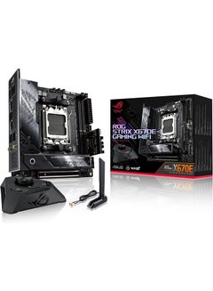ASUS Rog Strix X670E-I Gaming Wifi Mini-ITX Motherboard, AMD AM5 Socket, AMD X670 Chipset, 2xDIMM, Max 64GB DDR5, WiFi 6E 6GHz, 2xM.2 Slots,1xPCIe 5x16, 1x HDMI/2xUSB4 | 90MB1B70-M0EAY0 Black  - Image 1