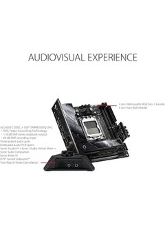 ASUS Rog Strix X670E-I Gaming Wifi Mini-ITX Motherboard, AMD AM5 Socket, AMD X670 Chipset, 2xDIMM, Max 64GB DDR5, WiFi 6E 6GHz, 2xM.2 Slots,1xPCIe 5x16, 1x HDMI/2xUSB4 | 90MB1B70-M0EAY0 Black  - Image 4