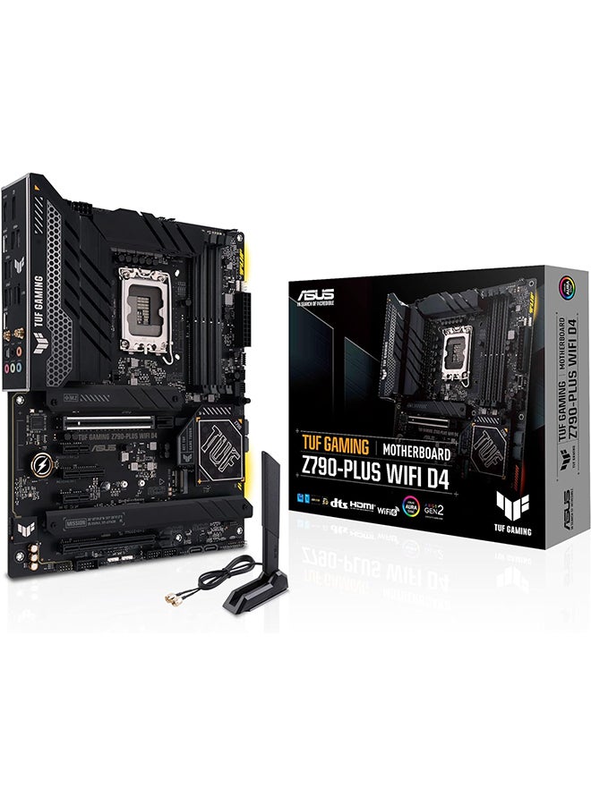 TUF Gaming Z790-Plus WiFi D4 LGA 1700(Intel®12th&13th Gen) ATX Gaming Motherboard(PCIe 5.0, DDR4,4xM.2 Slots,16+1 DrMOS, WiFi 6,2.5Gb LAN, Front USB 3.2 Gen 2 Type-C®, Thunderbolt 4/USB4) Black