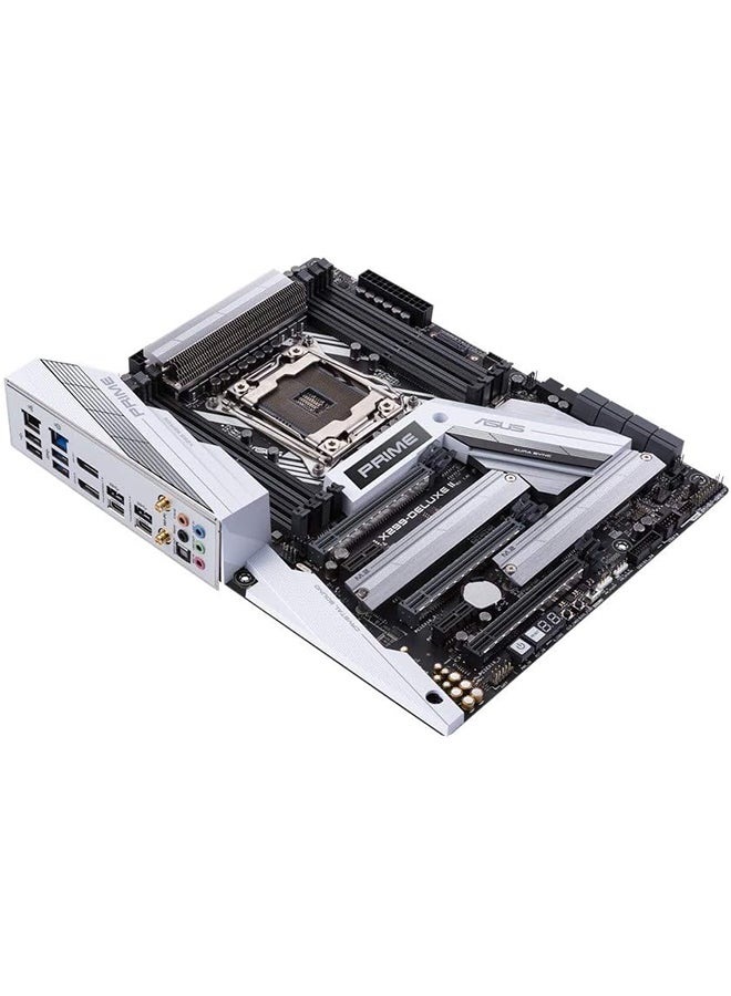 ASUS - PRIME X299-DELUXE II (INTEL X299) LGA 2066 ATX motherboard with enhanced VRM and M.2 heatsink design, DDR4 4266 (O.C.) MHz, 802.11ac Wi-Fi Black - Image 1