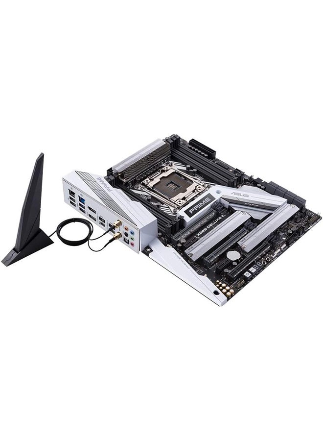 ASUS - PRIME X299-DELUXE II (INTEL X299) LGA 2066 ATX motherboard with enhanced VRM and M.2 heatsink design, DDR4 4266 (O.C.) MHz, 802.11ac Wi-Fi Black - Image 1