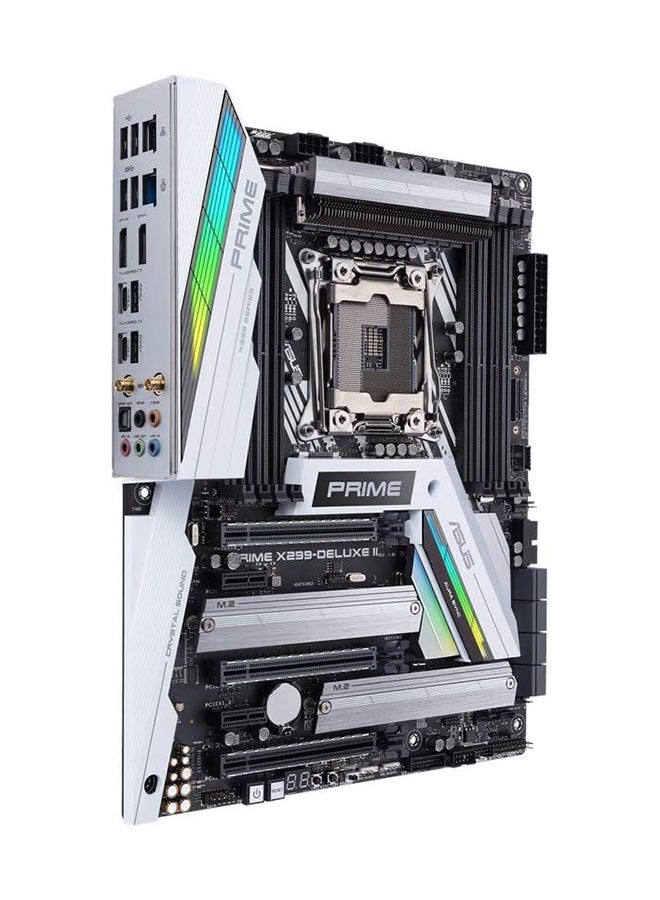 ASUS - PRIME X299-DELUXE II (INTEL X299) LGA 2066 ATX motherboard with enhanced VRM and M.2 heatsink design, DDR4 4266 (O.C.) MHz, 802.11ac Wi-Fi Black - Image 1