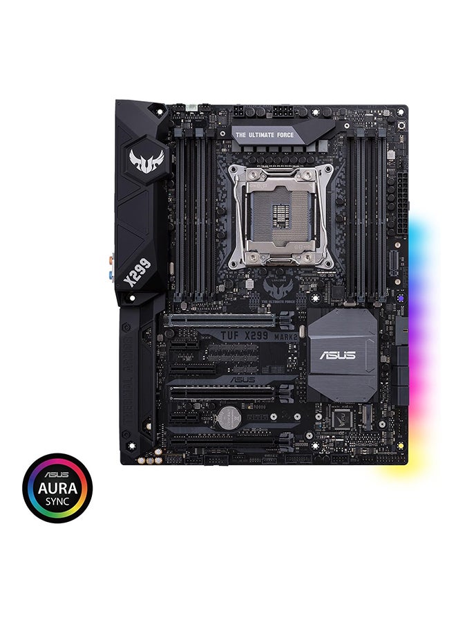 ASUS - TUF X299 MARK 2 (INTEL X299) LGA 2066 ATX motherboard with Thermal Armor, DDR4 4133MHz (OC), dual M.2, Intel VROC support, Intel Optane™ memory-ready, Intel Gigabit LAN, USB 3.1 Gen 2 Black - Image 1