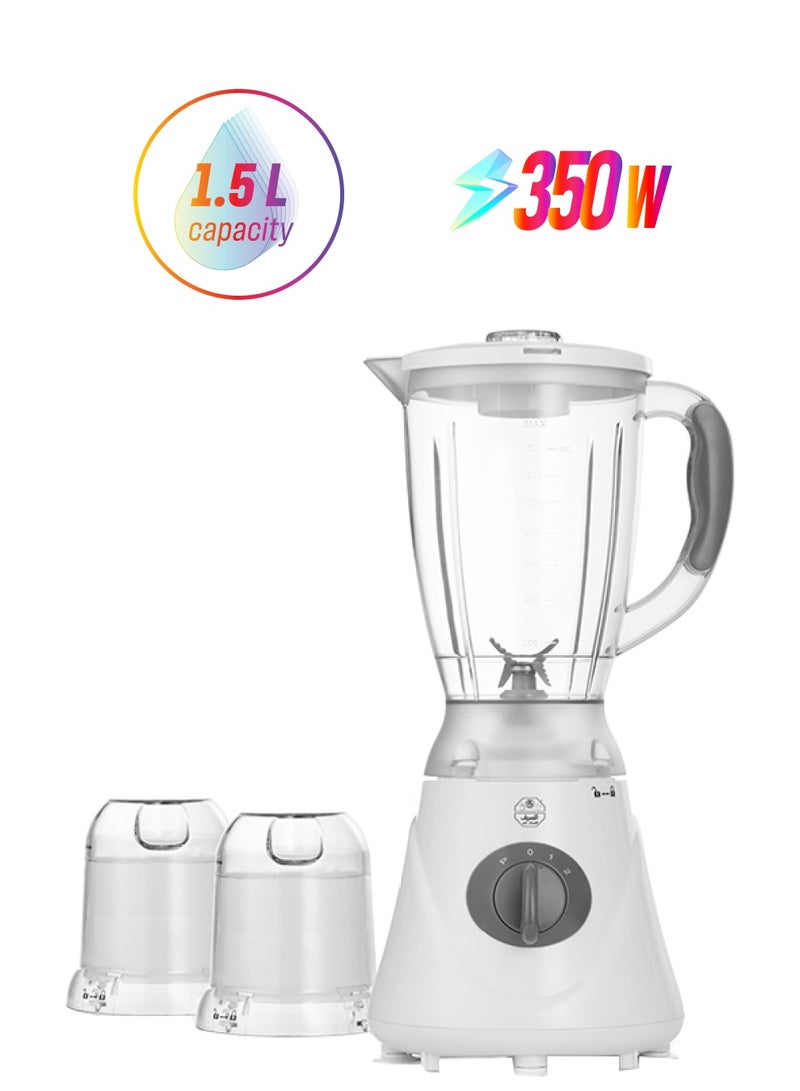 Alsaif Blender 3 In 1 350 W 1.5 L 350 W E06030 White - Image 1