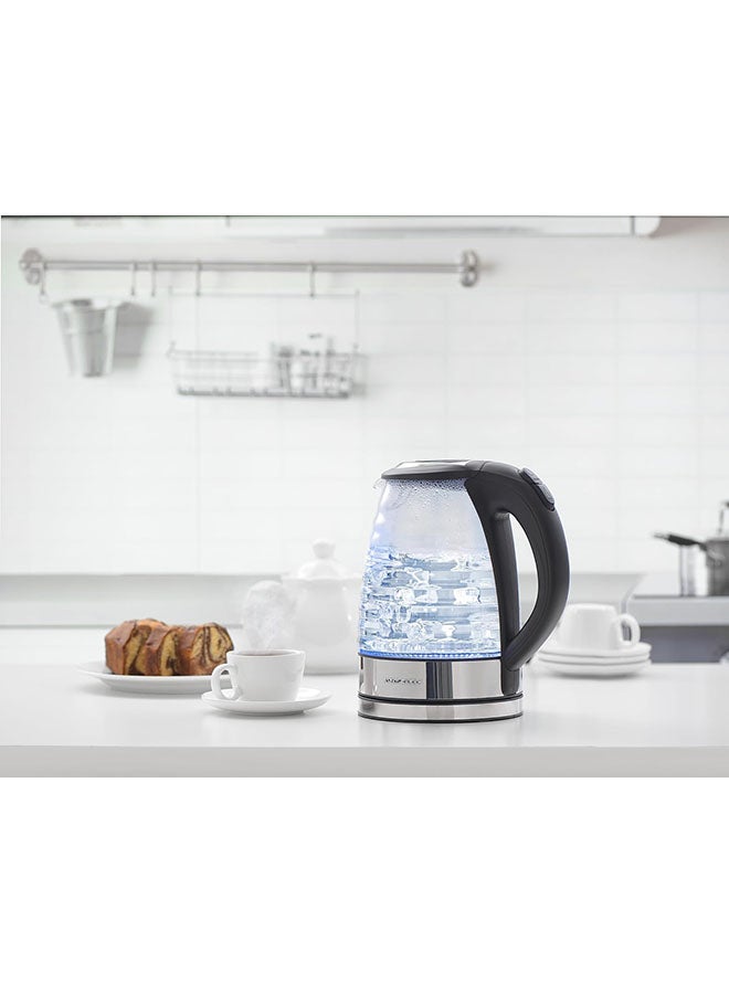 ALSAIF-ELEC Glass Electric Kettle 1.7 L 2200 W E03208/B Clear  - Image 3