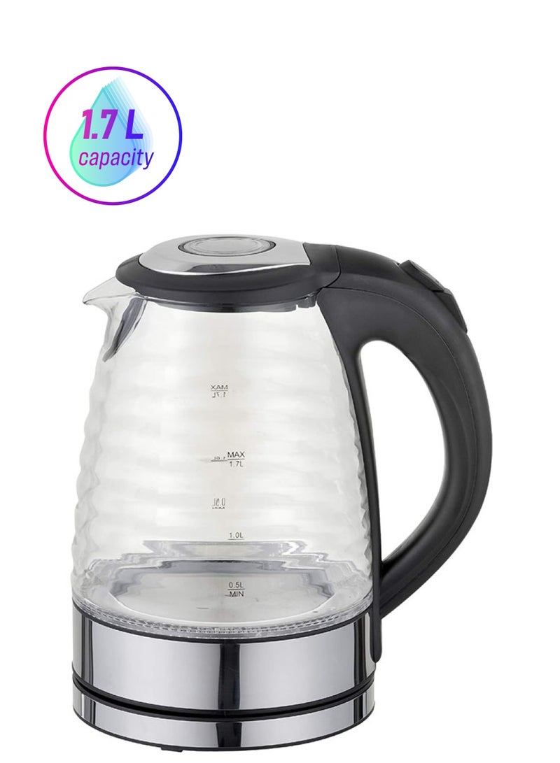 ALSAIF-ELEC Glass Electric Kettle 1.7 L 2200 W E03208/B Clear  - Image 1
