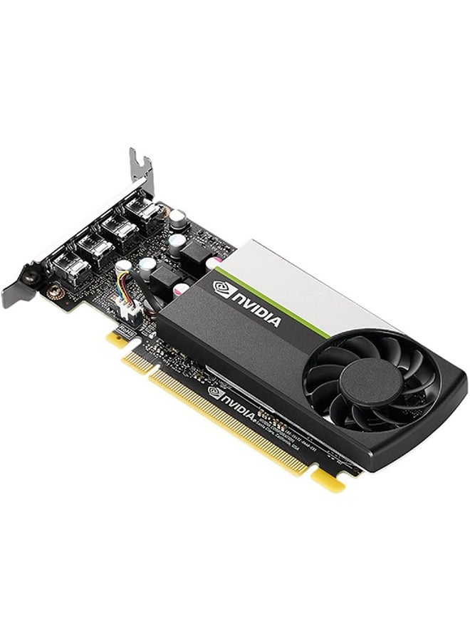 PNY - NVIDIA Quadro T1000 Graphics Card, 8GB GDDR6 128-bit Memory, 896 CUDA Cores, 2.50 TFLOPS Peak FP32 Performance, 160 GB/s Mmeory Speed, PCI Express 3.0 x16, 4x mDP, Active Fansink | VCNT1000-8GB-SB Black, Grey - Image 1