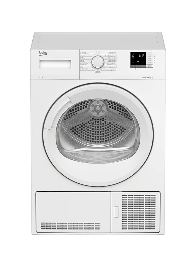 Beko - Tumble Dryer Condenser, 15 Programmes, Time Delay Indicator, Digital Display 7 kg 2500 W DC7W White - Image 1