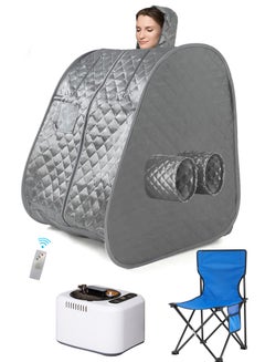 Portable Sauna Tent Box Full Body Home Personal Sauna Spa Massage Machine Kit With 2 Liter Steamer Stress Reduction Improved Circulation And Wellness With Timer Temperature Control Relaxation Detoxify