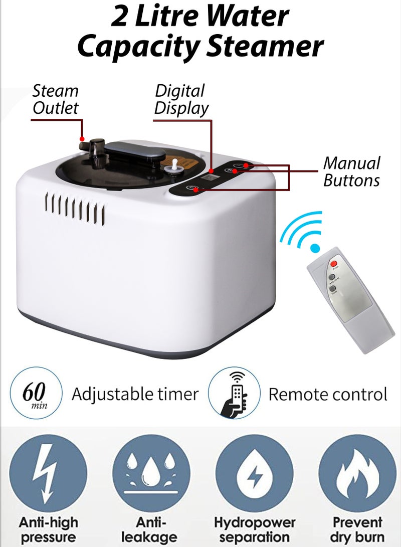 Toshionics - Portable Sauna Tent Box Full Body Home Personal Sauna Spa Massage Machine Kit With 2 Liter Steamer Stress Reduction Improved Circulation And Wellness With Timer Temperature Control Relaxation Detoxify - Image 1