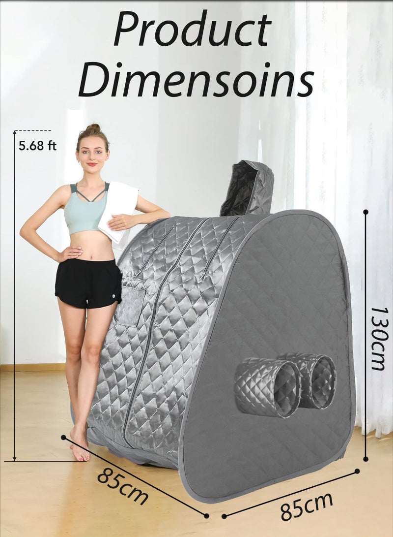 Toshionics - Portable Sauna Tent Box Full Body Home Personal Sauna Spa Massage Machine Kit With 2 Liter Steamer Stress Reduction Improved Circulation And Wellness With Timer Temperature Control Relaxation Detoxify - Image 1