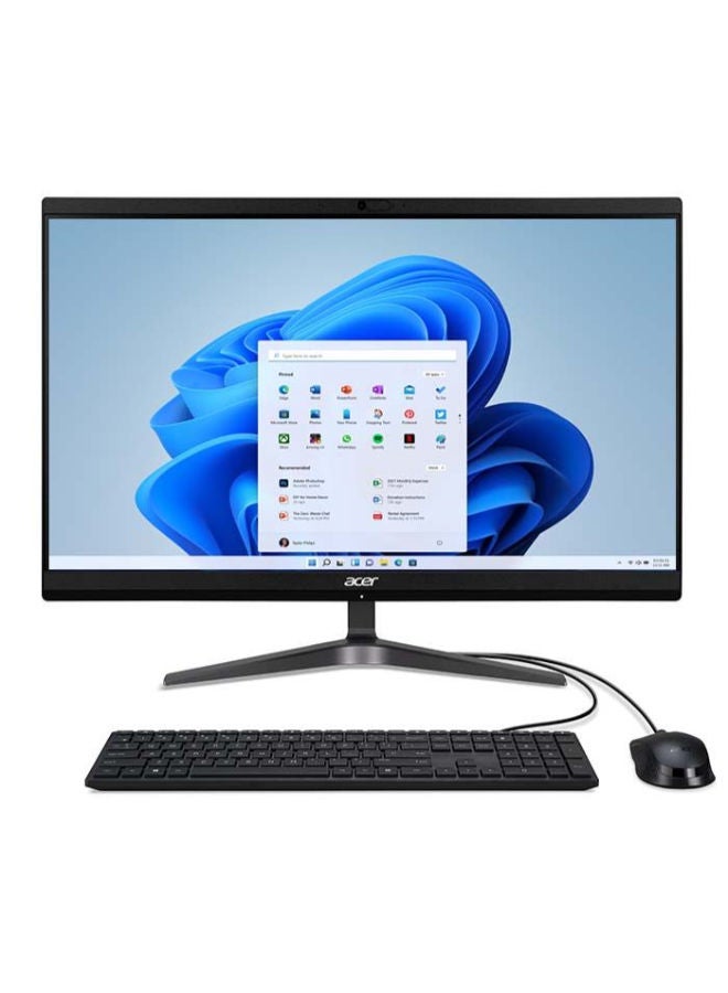 Acer - Z2592G All-in-one With 21.5-inch Full HD (1920x1080) Display, Intel Core i5-1235U Processor/4GB Ram/512GB SSD M.2/DOS(Without Windows)/Intel UHD Graphics With Wired keyboard & Mouse English/Arabic Black - Image 1
