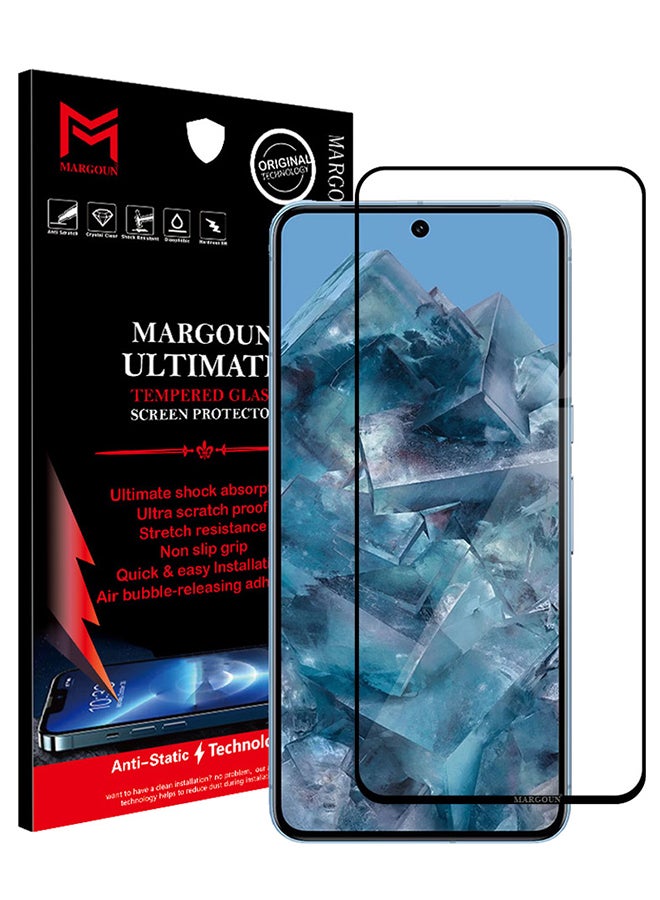 MARGOUN Google Pixel 8 Pro Screen Protector 9H Tempered Glass Ultrasonic Fingerprint Unlock Case Friendly HD Tempered Glass Screen Protector Clear  - Image 1