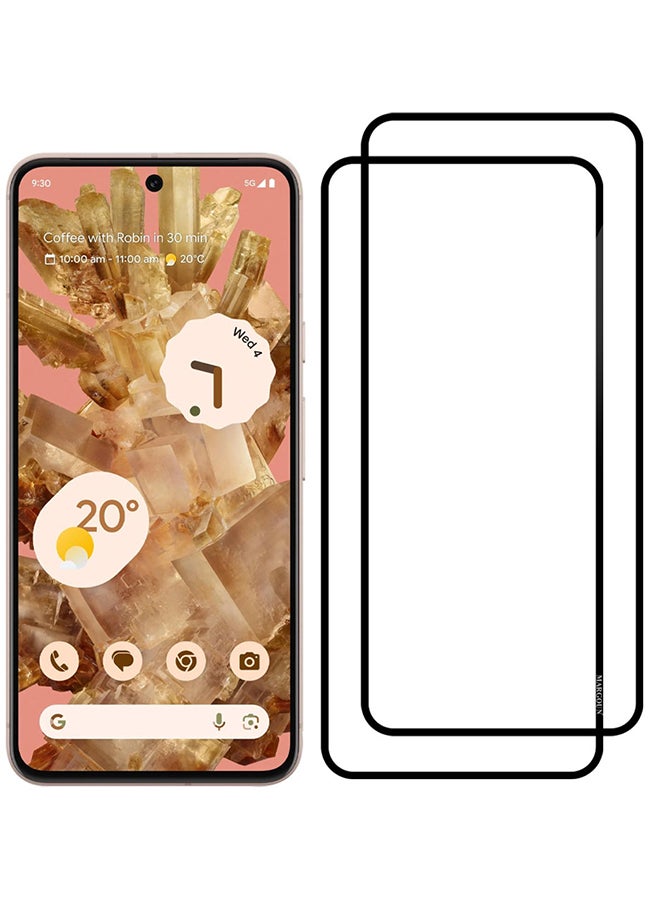 MARGOUN 2 Pack Of Google Pixel 8 Screen Protector 9H Tempered Glass Ultrasonic Fingerprint Unlock Case Friendly HD Tempered Glass Screen Protector Clear - Image 2