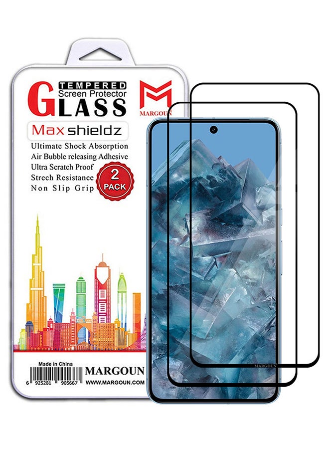 MARGOUN 2 Pack Of Google Pixel 8 Pro Screen Protector 9H Tempered Glass Ultrasonic Fingerprint Unlock Case Friendly HD Tempered Glass Screen Protector Clear - Image 1