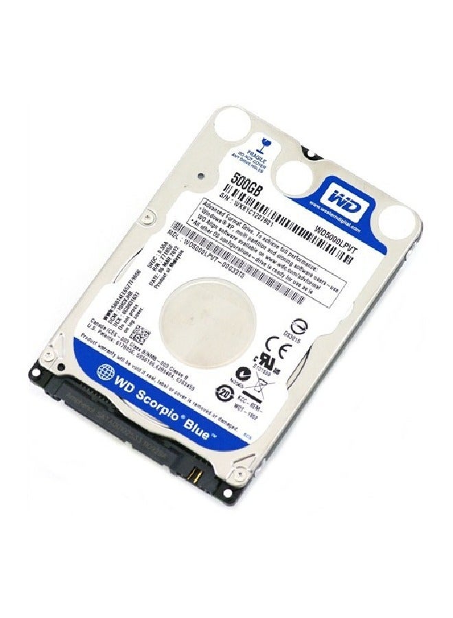 WD - 2.5" Scorpio Blue 5400RPM SATA 9.5Mm Notebook Hd 8Mb Cache 500 GB - Image 1