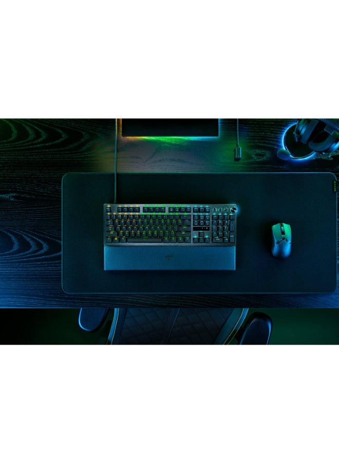 RAZER - Huntsman V3 Pro Mechanical Keyboard, Analog Optical Switch Gen-2, Firm Leatherette Wrist Rest, Doubleshot PBT Keycaps, Detachable Type-C Cable, ENG (US) Layout, Black - Image 1