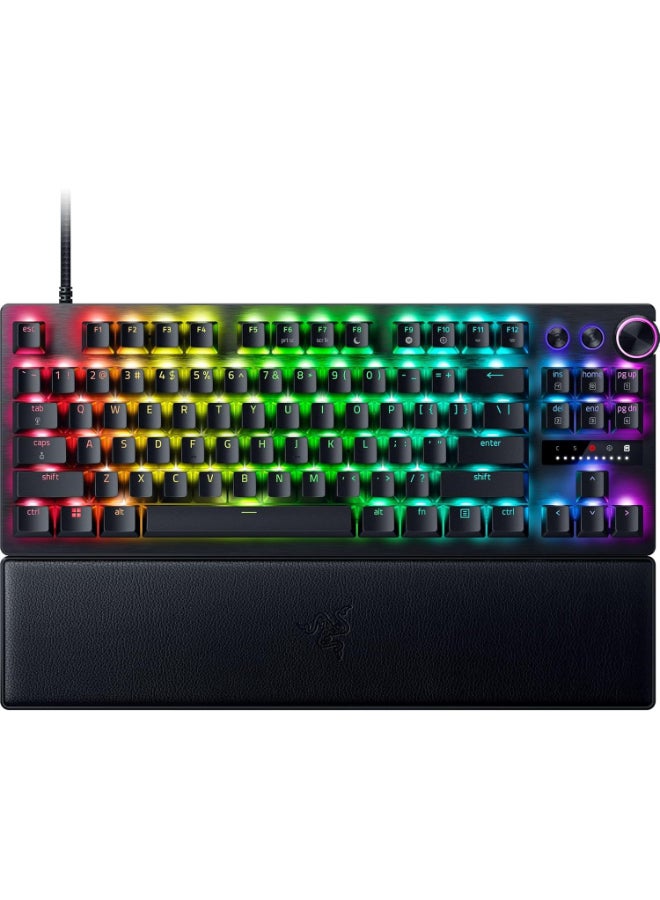 Razer Huntsman V3 Pro Mechanical Keyboard, Analog Optical Switch Gen-2, Firm Leatherette Wrist Rest, Doubleshot PBT Keycaps, Detachable Type-C Cable, ENG (US) Layout, Black I RZ03-04970100-R3M1 - Image 1