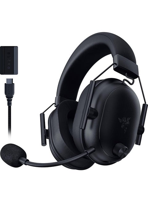 Razer BlackShark V2 HyperSpeed Wireless Gaming Headset, 280g Lightweight, THX Spatial Audio, Bendable Mic, 50mm Drivers, 2.4GHz, Bluetooth or USB, 70 Hr Battery w/USB Type C Charging - Black