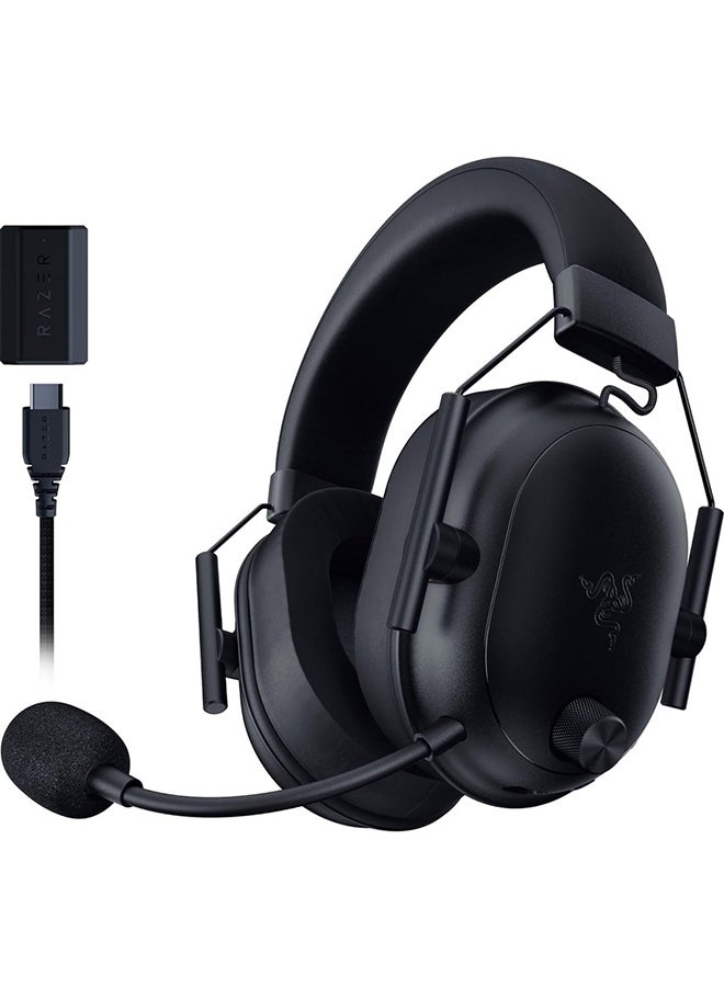 Razer BlackShark V2 HyperSpeed Wireless Gaming Headset, 280g Lightweight, THX Spatial Audio, Bendable Mic, 50mm Drivers, 2.4GHz, Bluetooth or USB, 70 Hr Battery w/USB Type C Charging - Black
