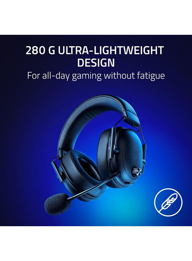 Razer BlackShark V2 HyperSpeed Wireless Gaming Headset, 280g Lightweight, THX Spatial Audio, Bendable Mic, 50mm Drivers, 2.4GHz, Bluetooth or USB, 70 Hr Battery w/USB Type C Charging - Black