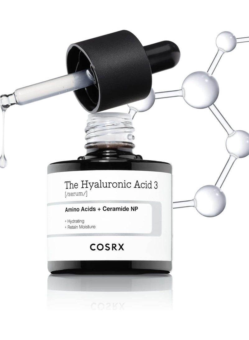 Cosrx - Pure Sodium Hyaluronic Acid 3% Serum, Hydration And Moisture Boosting Facial Serum For Fine Lines And Wrinkles, Plump And Repair Dry Skin, 0.67 fl.oz/20 Ml, Not Tested On Animals, No Artificial Fragrance 0.67 Fl Oz (Pack of 1)None - Image 1