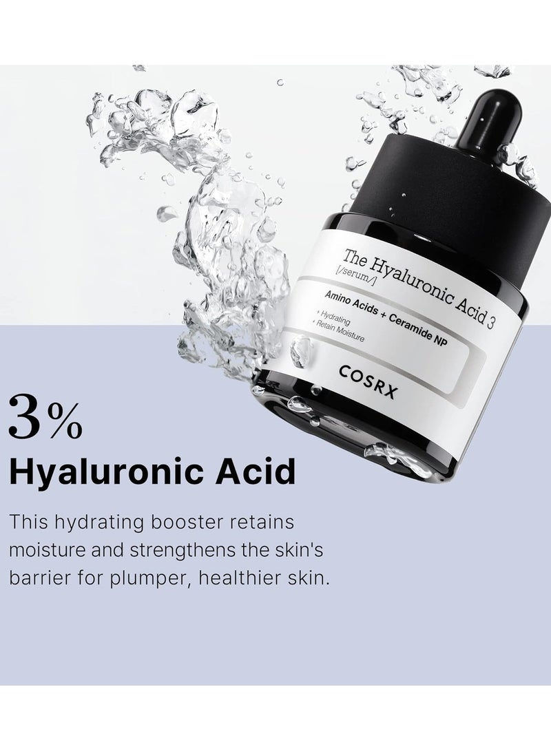 Cosrx - Pure Sodium Hyaluronic Acid 3% Serum, Hydration And Moisture Boosting Facial Serum For Fine Lines And Wrinkles, Plump And Repair Dry Skin, 0.67 fl.oz/20 Ml, Not Tested On Animals, No Artificial Fragrance 0.67 Fl Oz (Pack of 1)None - Image 1