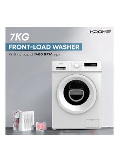 7 KG Front Loading Washing Machine, 1400 RPM with LED Display With BLDC Inverter Motor 7 kg KR-WFL70SI White - pnsku/N70019199V/45/_/1698655750/15844bd4-94b1-4f1a-9065-4665938f1883