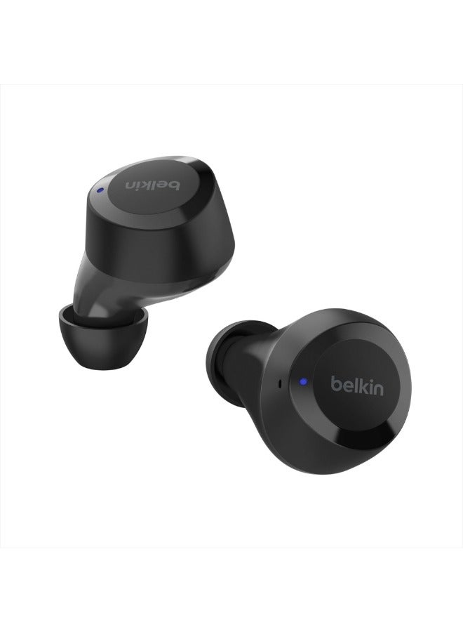 belkin - SoundForm Bolt True Wireless Earphones | Bluetooth 5.2 Earbuds, 33hrs Battery life, 2 Mics, Clear Calls, IPX4 Rating, Portable, Stereo HiFi Sound, Tap Control, For Apple/Android OS Black - Image 1