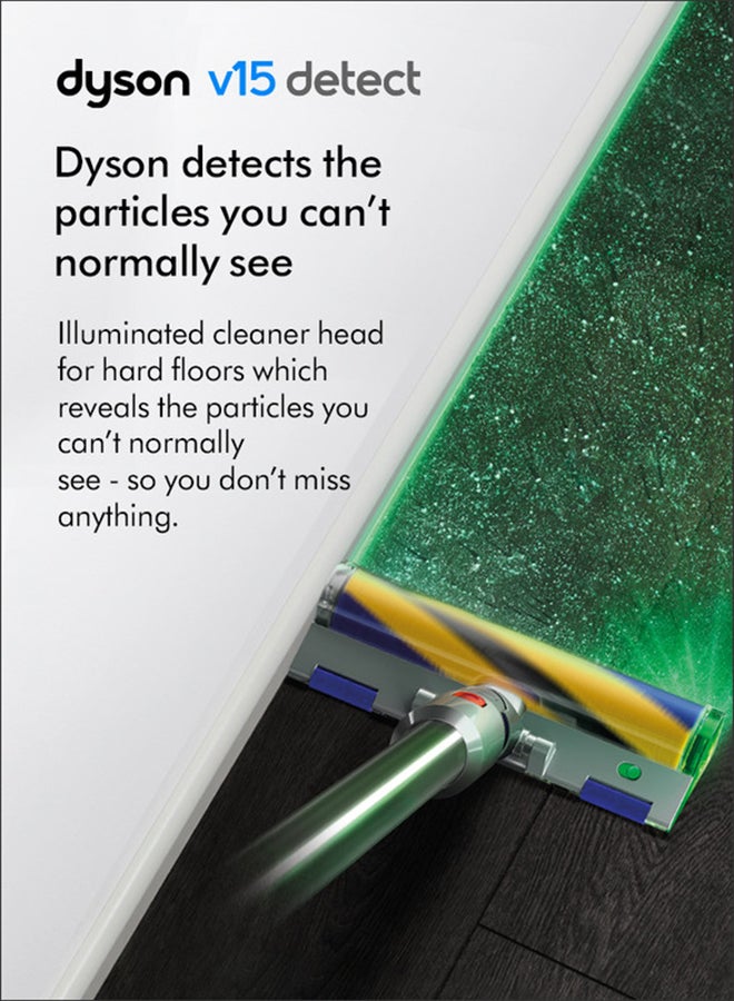 dyson V15 Detect Absolute Cordless Vacuum 660 W SV22 Yellow/Iron/Nickel - Image 3