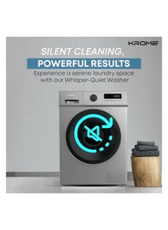 Krome 7 KG Front Loading Washing Machine, 1400 RPM with LED Display With BLDC Inverter Motor 7 kg KR-WFL70SSI Titanium  - Image 4