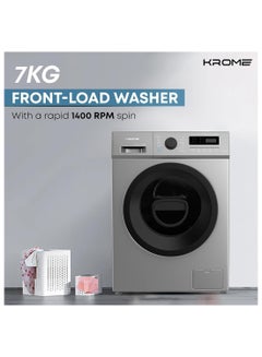 Krome 7 KG Front Loading Washing Machine, 1400 RPM with LED Display With BLDC Inverter Motor 7 kg KR-WFL70SSI Titanium  - Image 2
