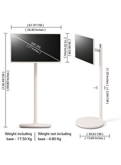 LG 2023 LG StanbyME - 27inch Movable Smart Screen 27ART10AKPL White  - Image 3