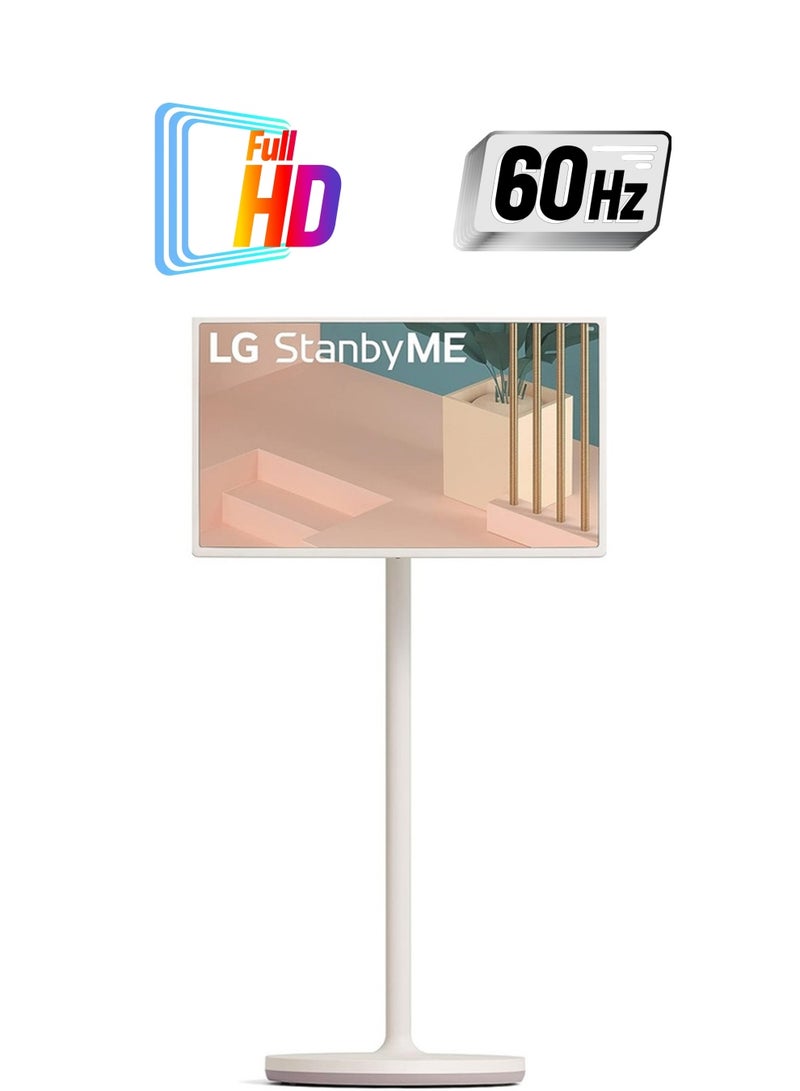LG 2023 LG StanbyME - 27inch Movable Smart Screen 27ART10AKPL White  - Image 1