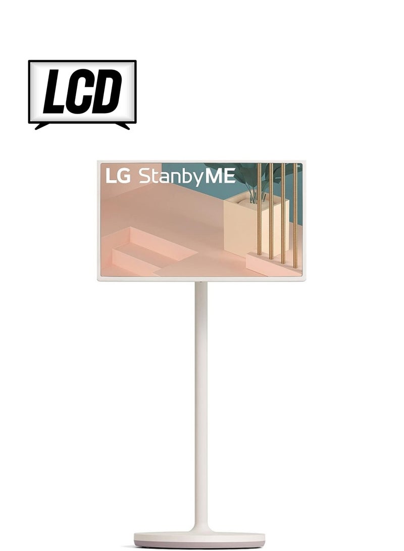 LG 2023 LG StanbyME - 27inch Movable Smart Screen 27ART10AKPL White  - Image 1
