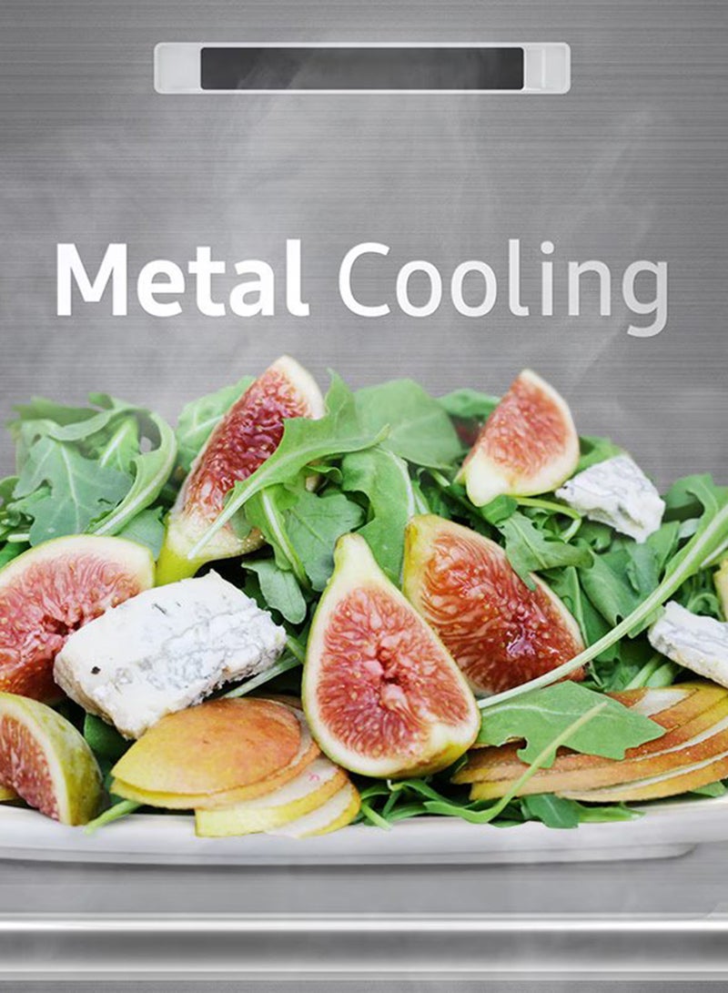 Samsung - 350L Gross Capacity - 328L Net Capacity, Bottom Mount Refrigerator, Bespoke, No Frost, Power Cool/Freeze, All Around Cooling RB33A300405/AE Cotta Charcoal - Image 1