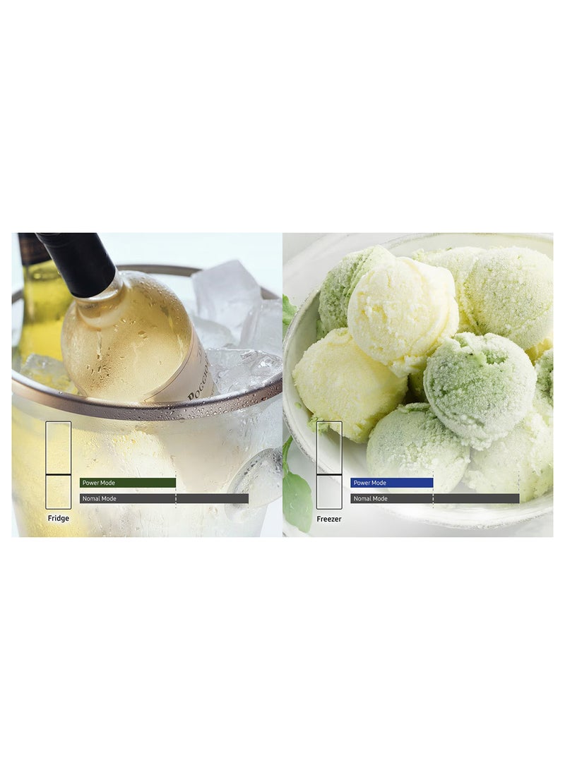 Samsung 350L Gross Capacity - 328L Net Capacity, Bottom Mount Refrigerator, Bespoke, No Frost, Power Cool/Freeze, All Around Cooling RB33A300405/AE Cotta Charcoal - Image 4