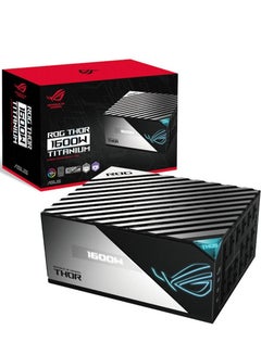 ASUS Rog Thor 1600W ATX Power Supply Unit, With Aura Sync & OLED Display, 1600W Power, 80 Plus Titanium Certification, 135mm PWM Fan, 0dB Cooling, Modular Black  - Image 1