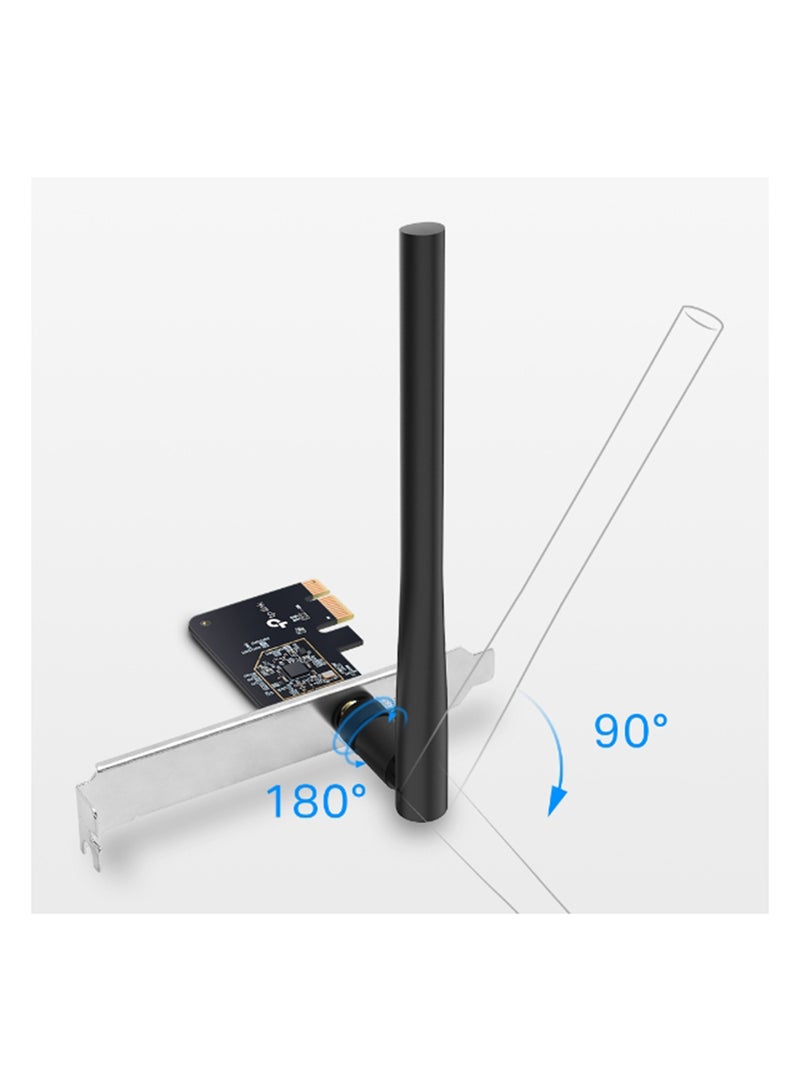 TP-LINK AC600 Wireless Dual Band PCI Express Adapter Black - Image 2