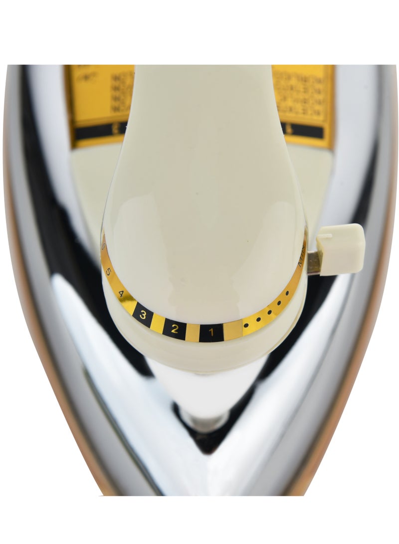 SONASHI - Heavy Iron - Gold Ceramic Coated Soleplate | Overheat Safety Protection With Easy Temperature Settings | Heavy Iron Box Suitable For All Fabrics 1200 W SHI-6020 Off White/Gold - Image 1