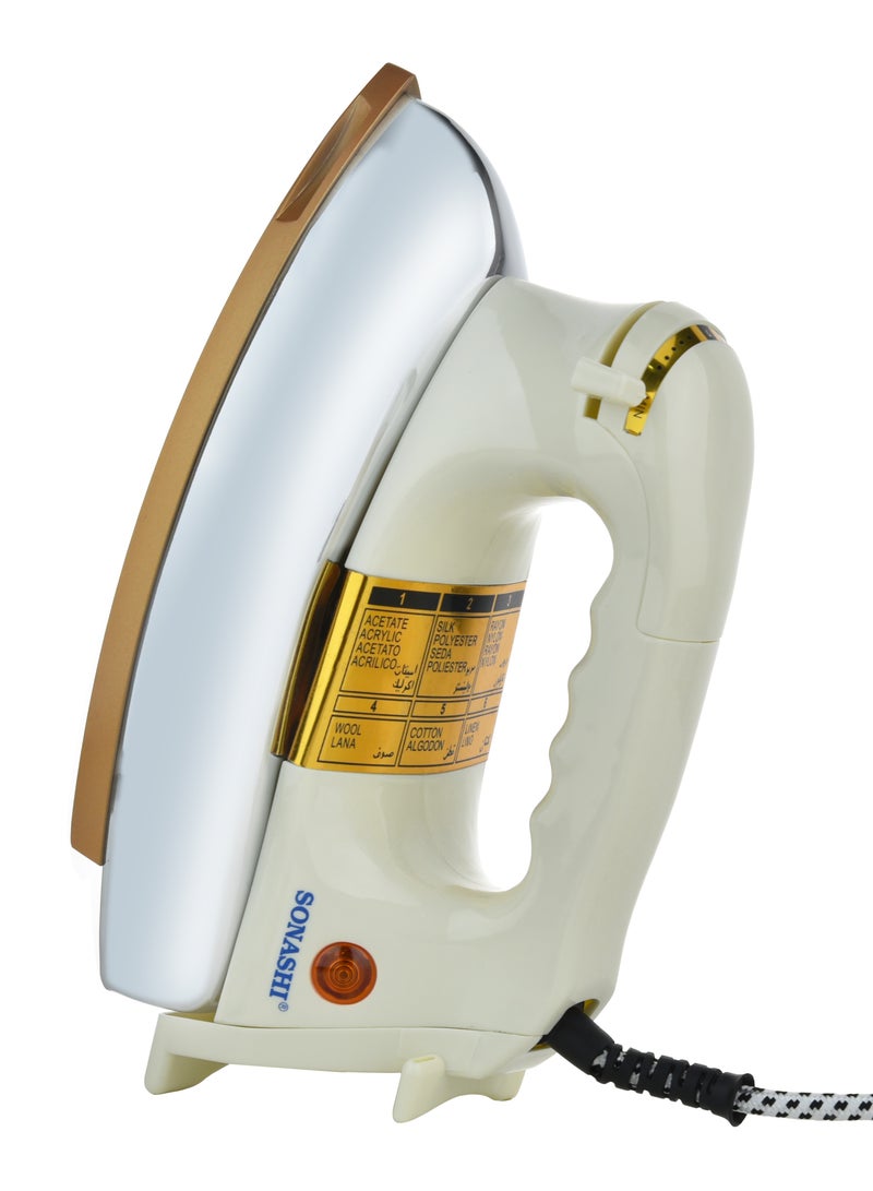 Heavy Iron - Gold Ceramic Coated Soleplate | Overheat Safety Protection With Easy Temperature Settings | Heavy Iron Box Suitable For All Fabrics 1200 W SHI-6020 Off White/Gold - pnsku/N70019375V/45/_/1698460254/b9892dcb-6956-4804-a53b-00748475ac01