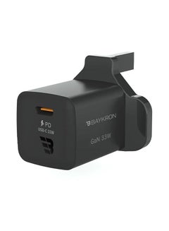 Baykron Premium GaN Mini Ultra Fast Wall Charger With Type-C 33W Black  - Image 2