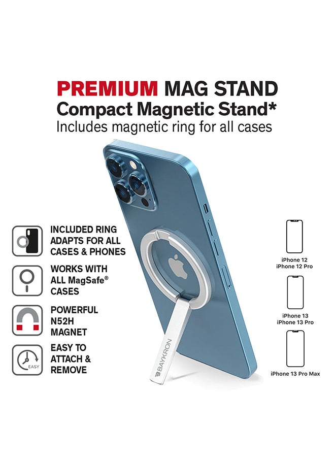 بايكرون حامل مغناطيسي مدمج بريميوم ماج مع حلقة مغناطيسية فضية - Image 5