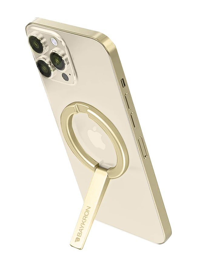 Baykron Premium Mag Stand Compact Magnetic Stand With Magnetic Ring Gold - Image 1