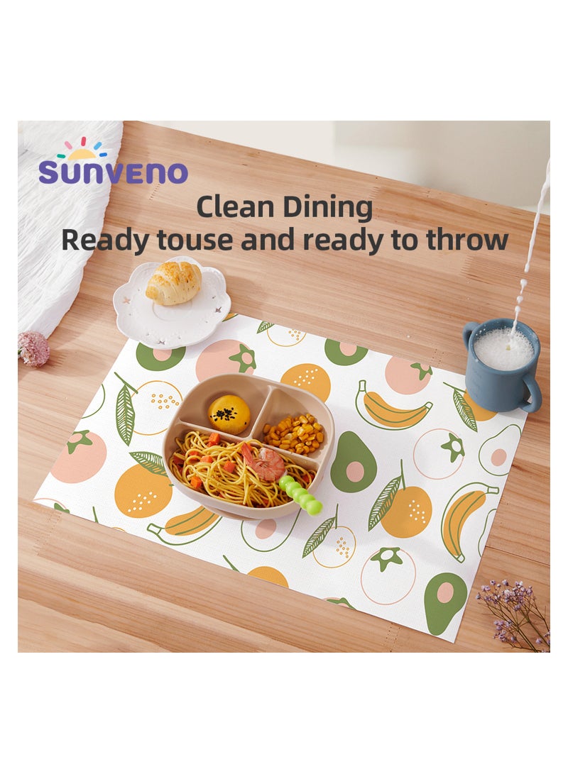 Sunveno Baby Feeding Disposable Travel Multipurpose Placemats 20 Pcs/Pack  - Image 3
