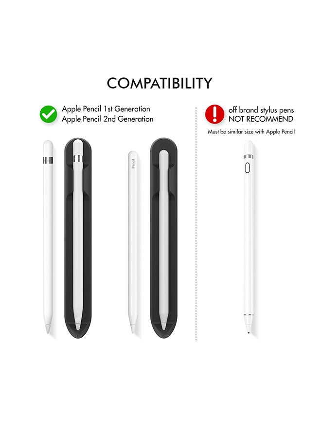 Baykron Silicone Pencil Holder For Apple Pencil 1 & 2 Black - Image 4