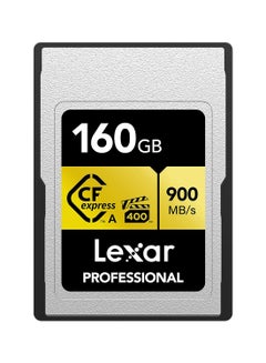 Lexar Professional 160GB CFexpress Type A Gold Series Memory Card, Up to 900MB/s Read, Cinema-Quality 8K Video, Rated VPG 400 (LCAGOLD160G-RNENG) 160 GB  - Image 1