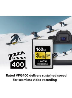 Lexar Professional 160GB CFexpress Type A Gold Series Memory Card, Up to 900MB/s Read, Cinema-Quality 8K Video, Rated VPG 400 (LCAGOLD160G-RNENG) 160 GB  - Image 3