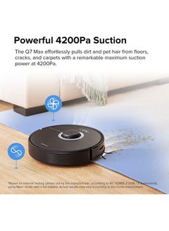 roborock Q7 Max Robotic Vacuum Cleaner Robot & MOP LiDAR, 4200 Pa 54 W Q380RR Black  - Image 2